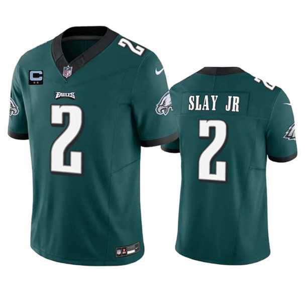 Men & Women & Youth Philadelphia Eagles #2 Darius Slay JR Green 2023 F.U.S.E. With 2-Star C Patch Vapor Untouchable Limited Jersey